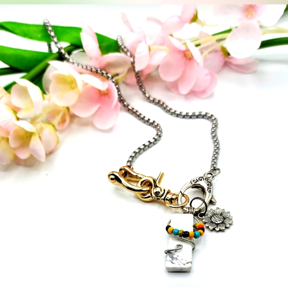 Boxchain Necklace,22in,dangle Charms